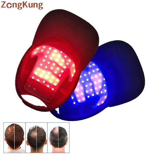 Casque de Traitement Capillaire LED – Lumière Rouge et Bleue